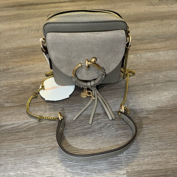 See By Chloe Joan Mini Camera Crossbody Bag Motty Grey - Picture 2 of 15